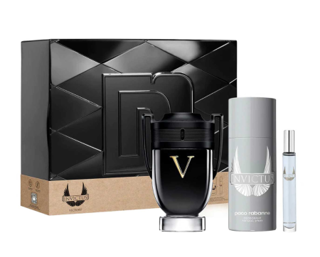 PACO RABANNE INVICTUS VICTORY 3 PCS SET FOR MEN